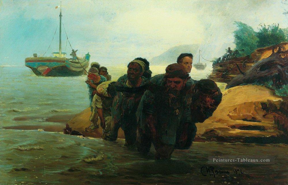 remorqueurs cross wade 1872 Ilya Repin Peintures à l'huile